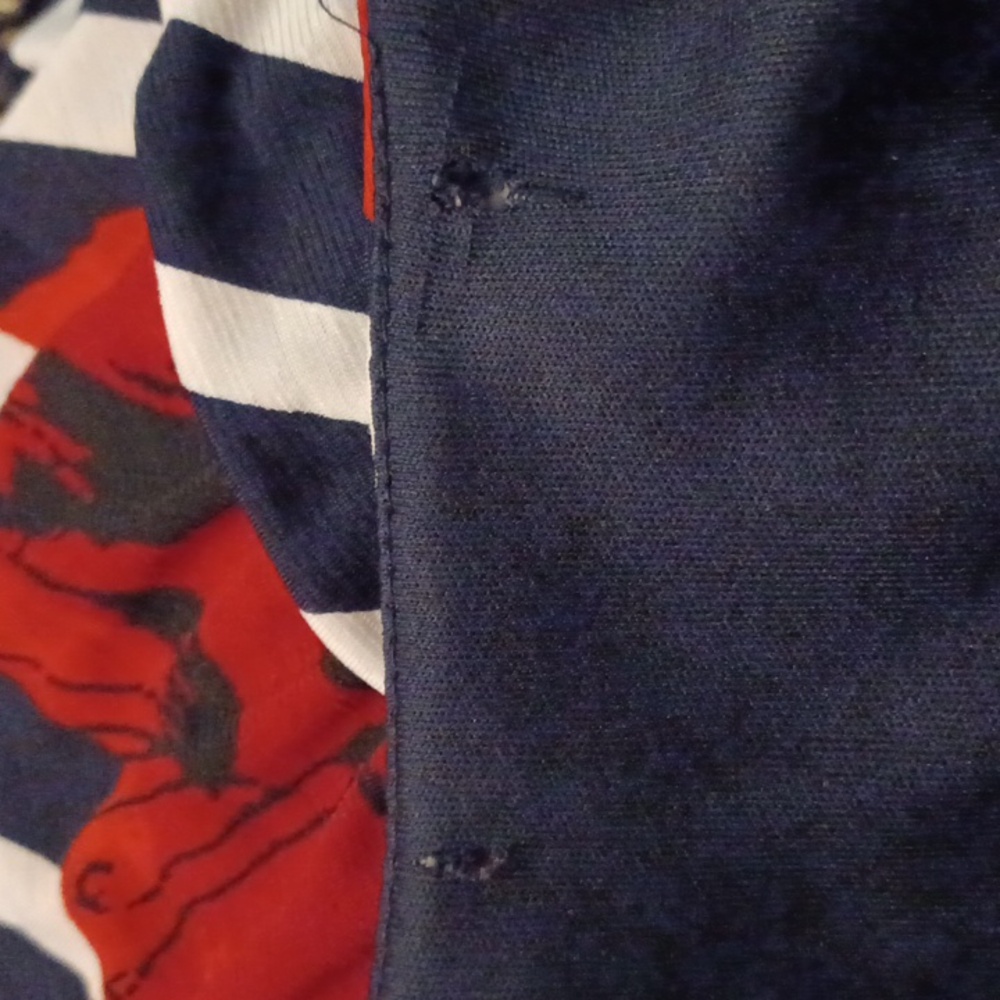 4/$60 Long Red, Blue & White Floral Dress - Size Small - Picture 9 of 9